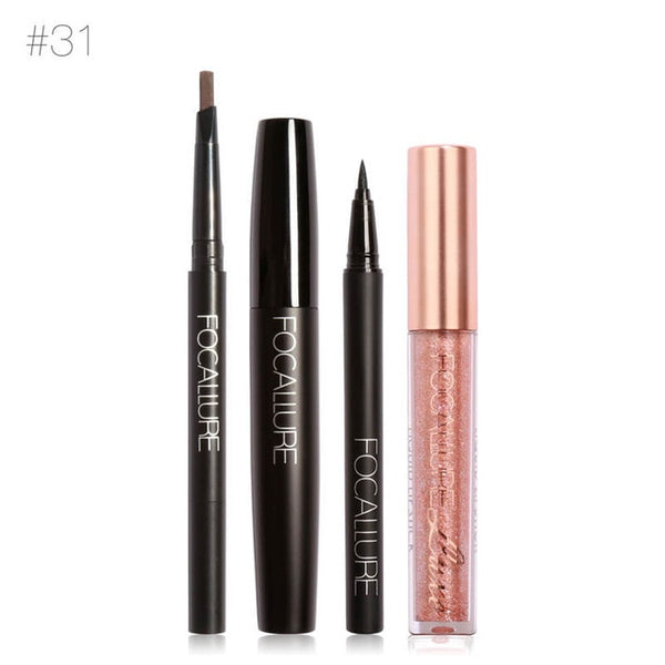 FOCALLURE New 4Pcs Easy Lip Makeup Set