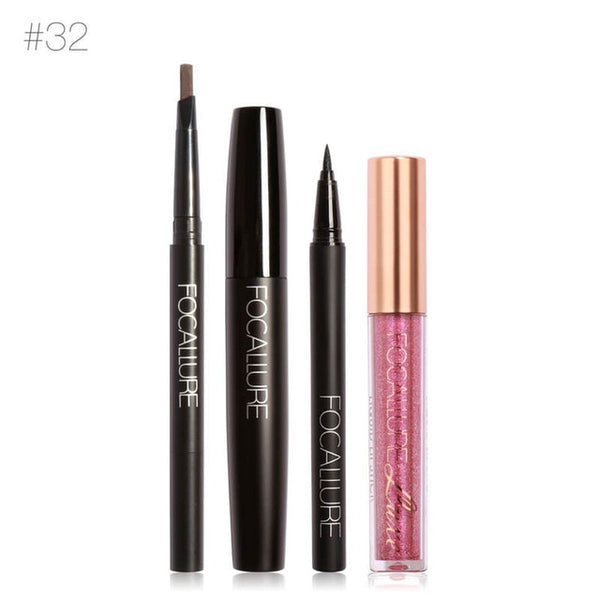 FOCALLURE New 4Pcs Easy Lip Makeup Set