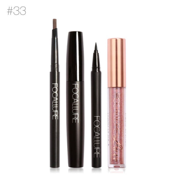 FOCALLURE New 4Pcs Easy Lip Makeup Set