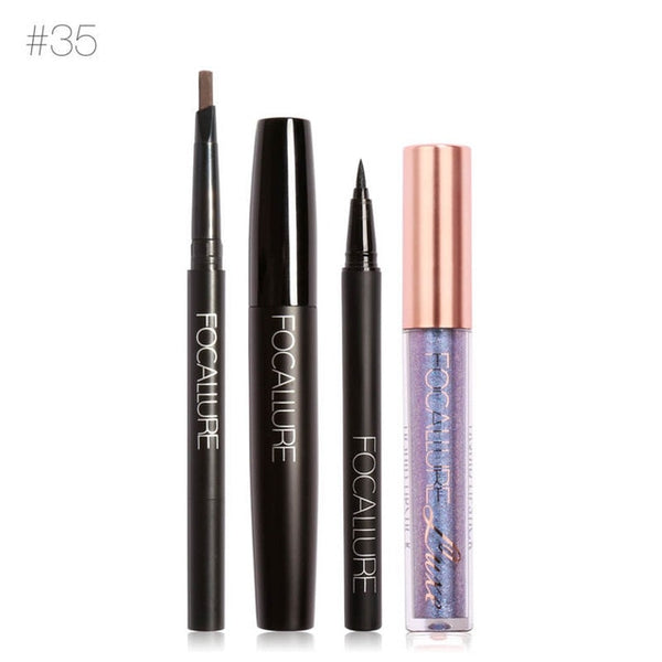 FOCALLURE New 4Pcs Easy Lip Makeup Set