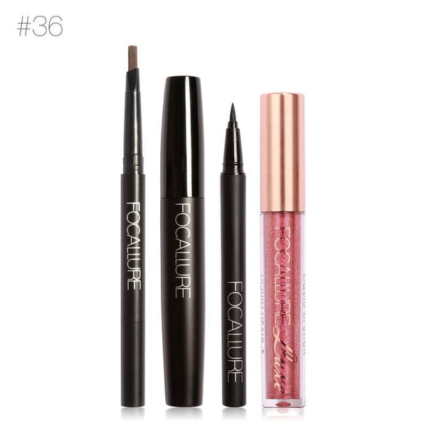 FOCALLURE New 4Pcs Easy Lip Makeup Set