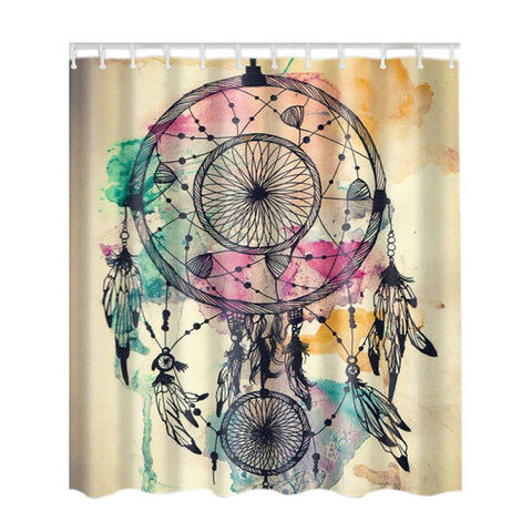 Design Digital Technology Graphic Print Shower Curtain Set