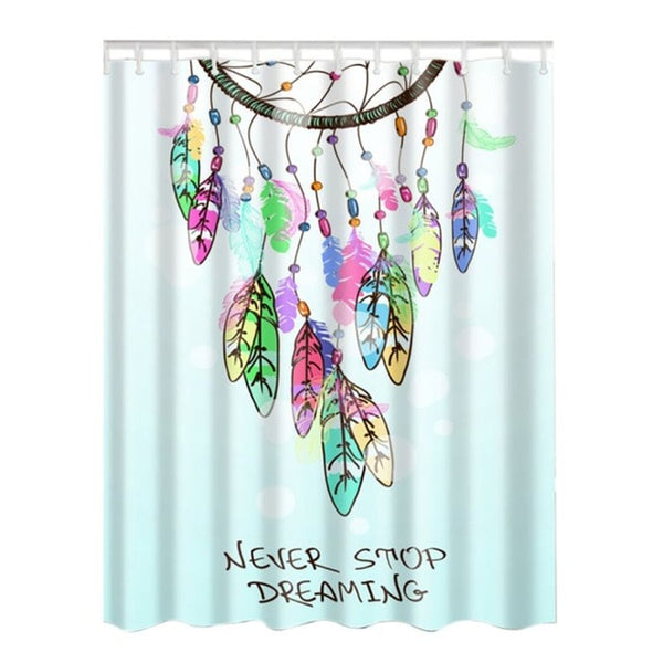Design Digital Technology Graphic Print Shower Curtain Set