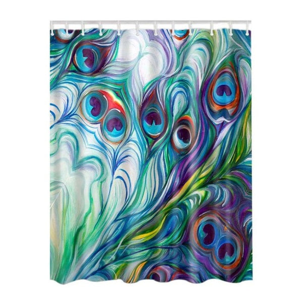 Design Digital Technology Graphic Print Shower Curtain Set