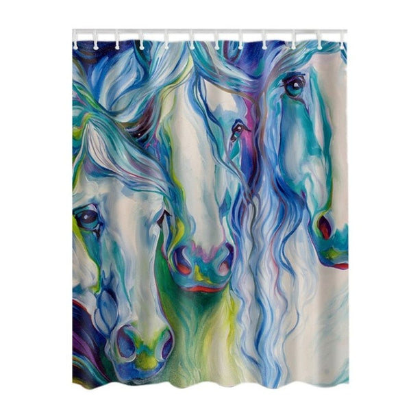 Design Digital Technology Graphic Print Shower Curtain Set