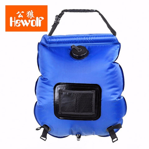 Hewolf 20L Summer Outdoor Folding Solar Heating Water Bag With Thermometer