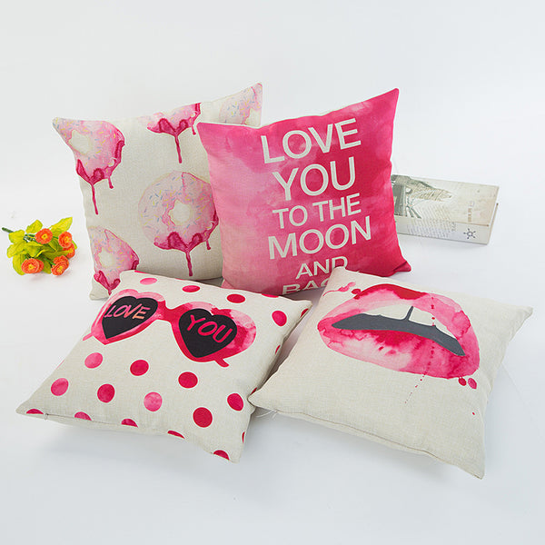 Valentine's Day Flax Pillow