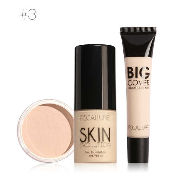 FOCALLURE  3Pcs Setting Powder