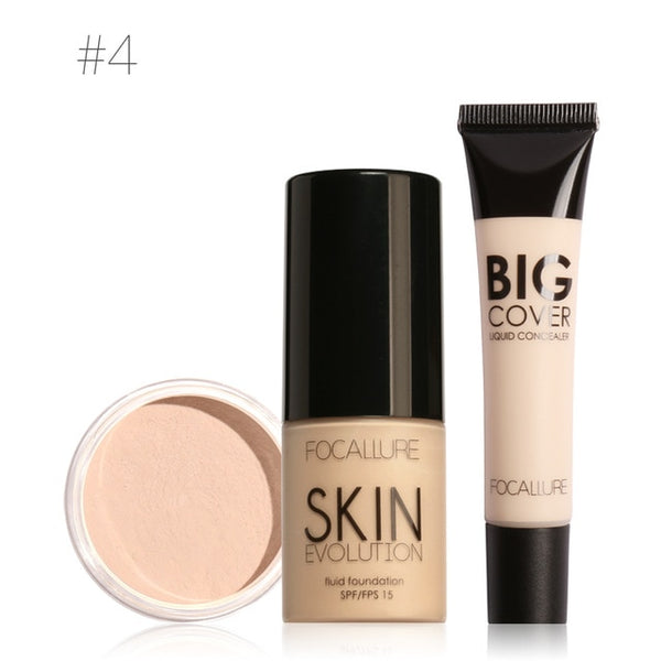 FOCALLURE  3Pcs Setting Powder