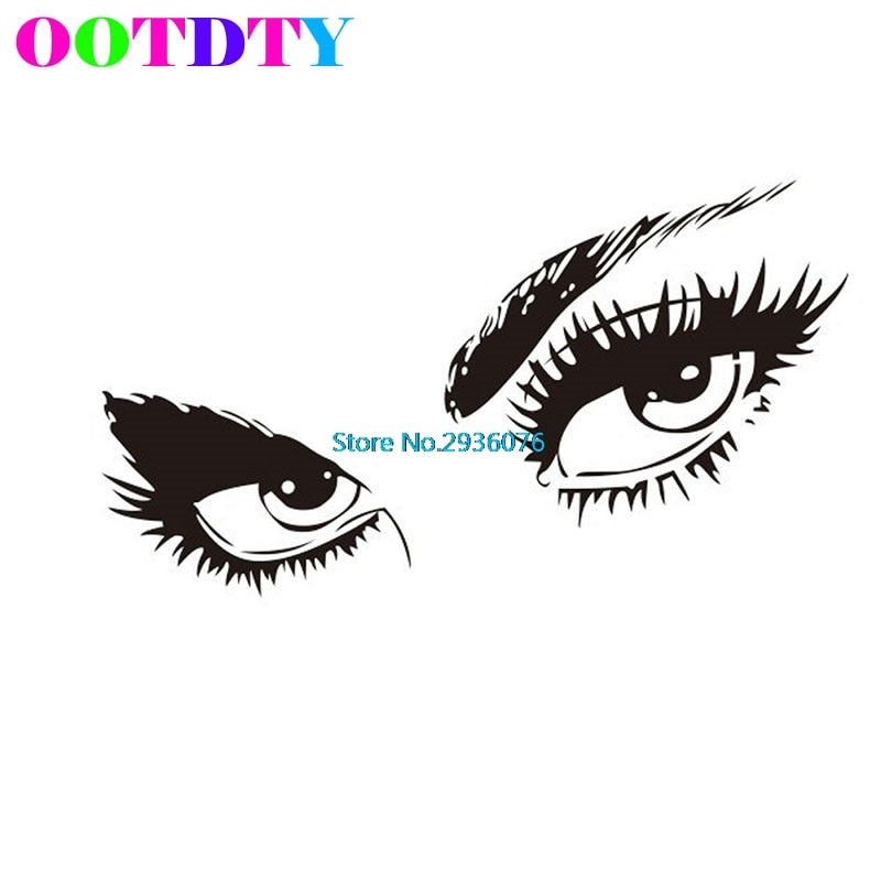 Charming Black Eyes Wall Decal