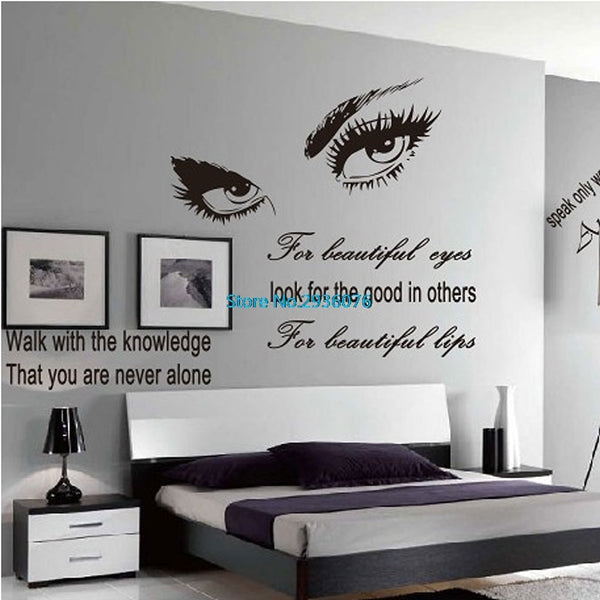 Charming Black Eyes Wall Decal