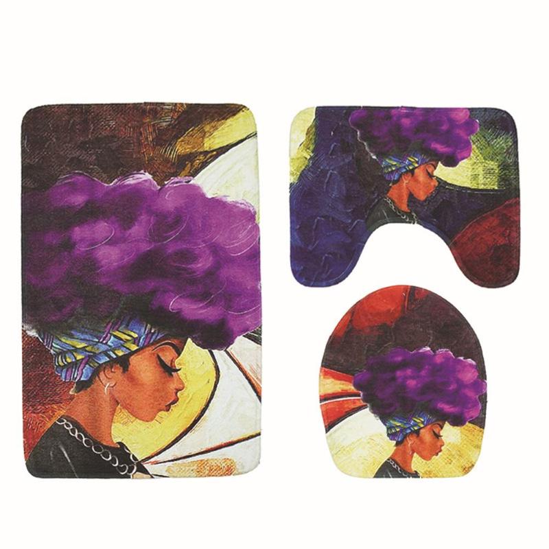 3Pcs/set New African Girl Print Bathroom Set