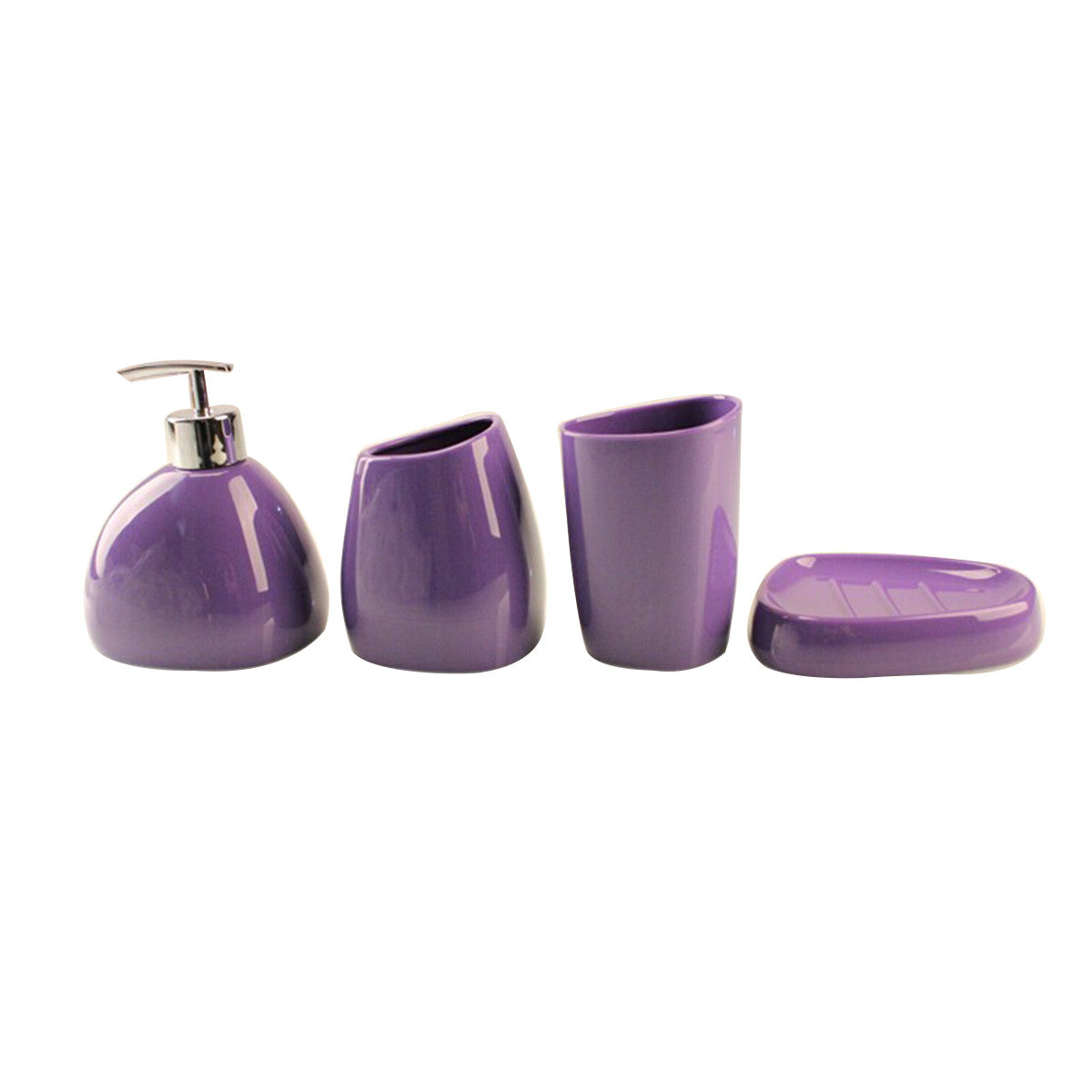 4 Piece Acrylic Bathroom Accessory Set