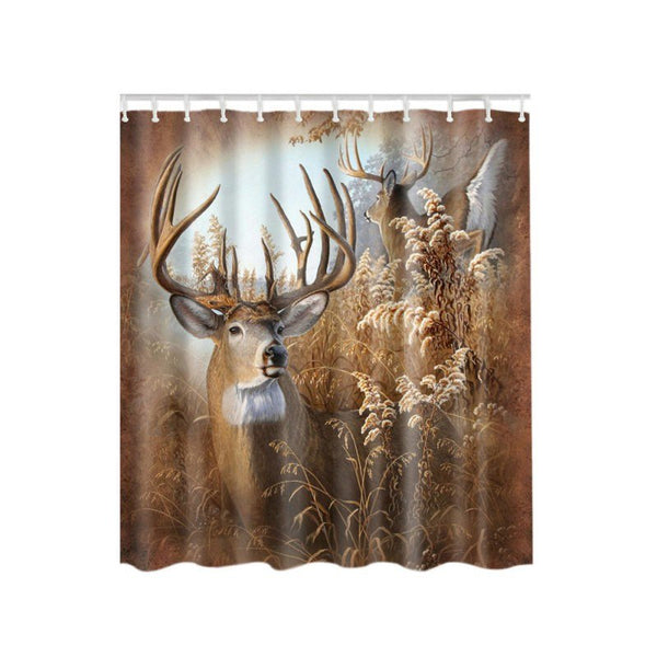 Animal Pattern Elephant Butterfly Peacock Shower Curtain
