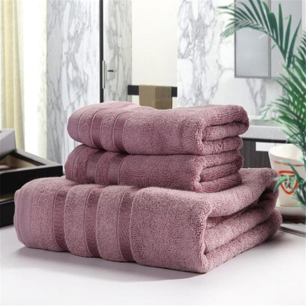 3PCS 100% Egyptian Cotton Towels Bathroom Bale Towel Set