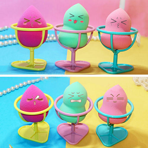 1/3Pcs Makeup Powder Puff Storage Rack
