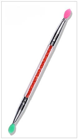 1Pc Cosmetic Makeup Double-end Silicone Eye Shadow Eyeliner Brush