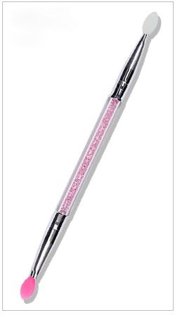 1Pc Cosmetic Makeup Double-end Silicone Eye Shadow Eyeliner Brush