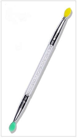 1Pc Cosmetic Makeup Double-end Silicone Eye Shadow Eyeliner Brush