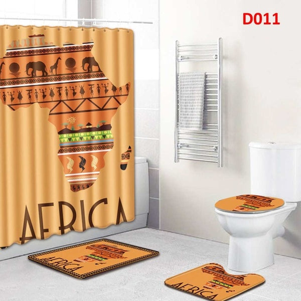 4pcs  Shower Curtain Set