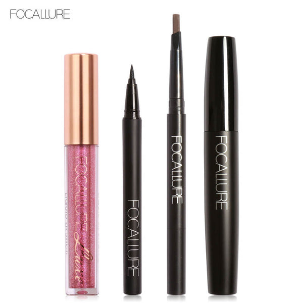 FOCALLURE New 4Pcs Easy Lip Makeup Set