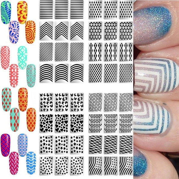 1pc Sheet Nail Vinyls Nail Art Manicure Stencil