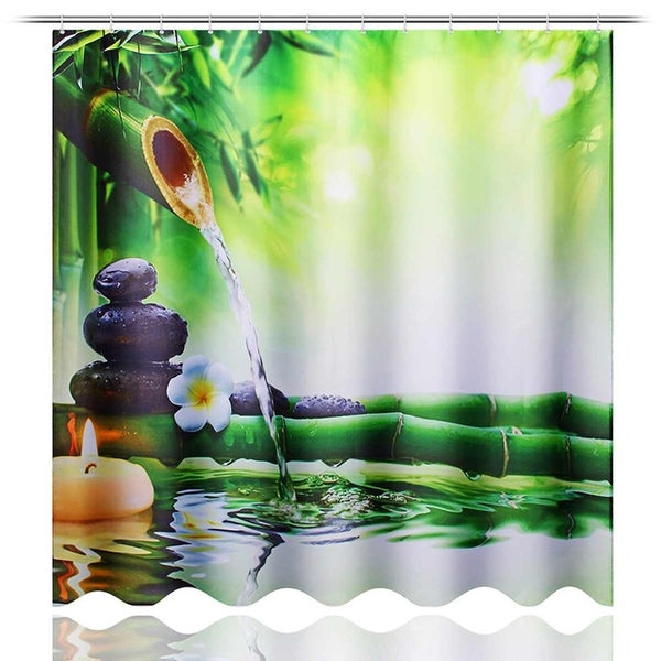 Shower Curtain  3PCS Toilet Cover Mat Non-Slip Rug Set