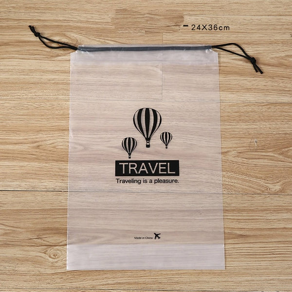 Transparent Cosmetic Bag Travel Drawstring Storage Pouch