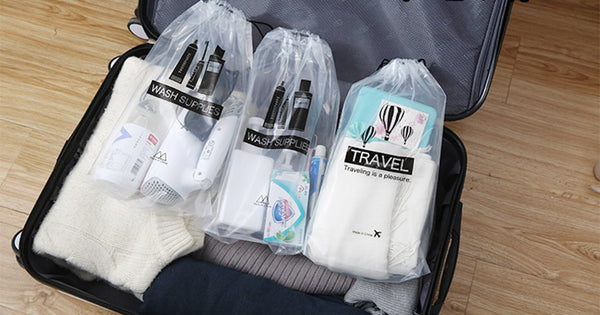 Transparent Cosmetic Bag Travel Drawstring Storage Pouch