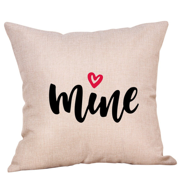 Happy Valentine's Day Throw Pillow Case Sweet Love Square Cushion Cover