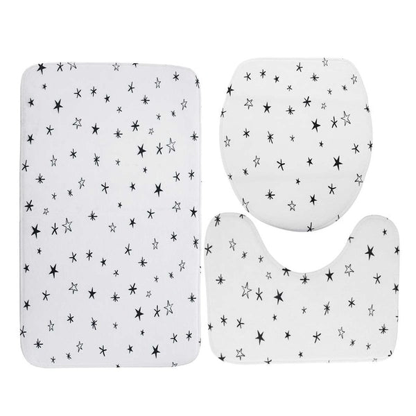 4pcs Shower Curtain Bathroom Set