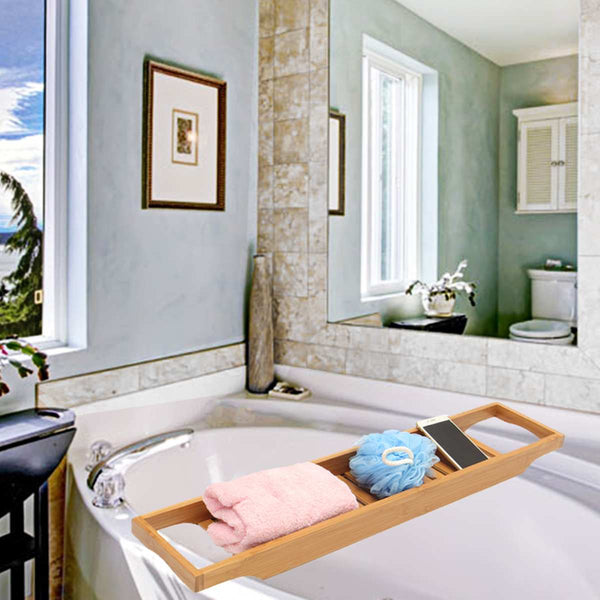 Bathroom Shelf Bath Tub Wine Rack Oganizer