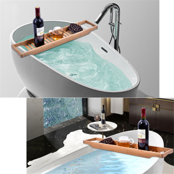 Bathroom Shelf Bath Tub Wine Rack Oganizer
