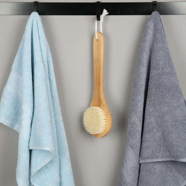 Wooden Long Handle Bristle Bath Brush