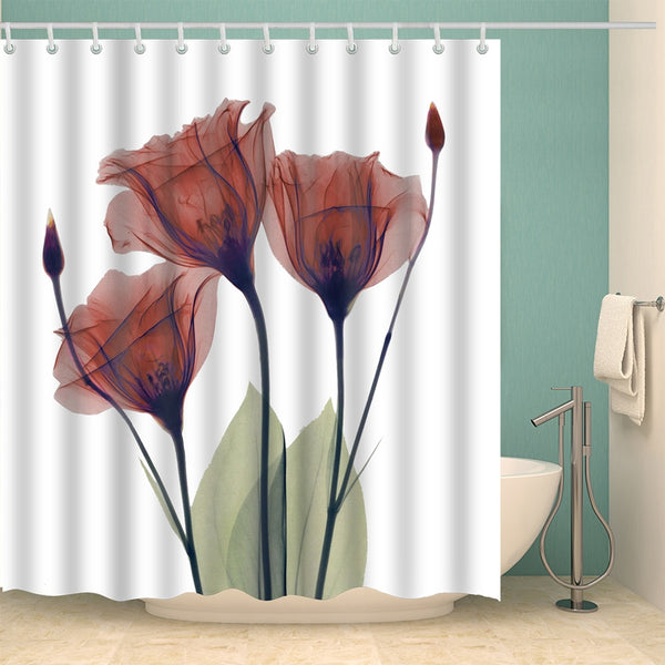 3D Printing Corn Poppy Shower Curtain Set