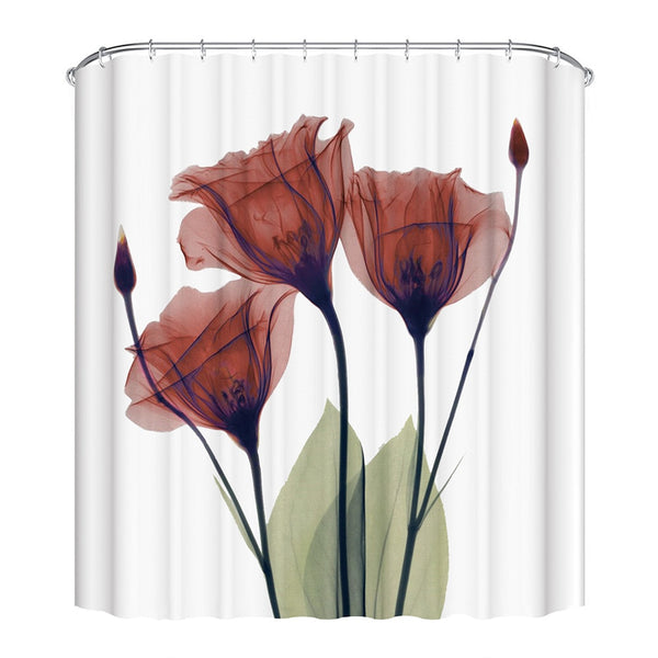 3D Printing Corn Poppy Shower Curtain Set