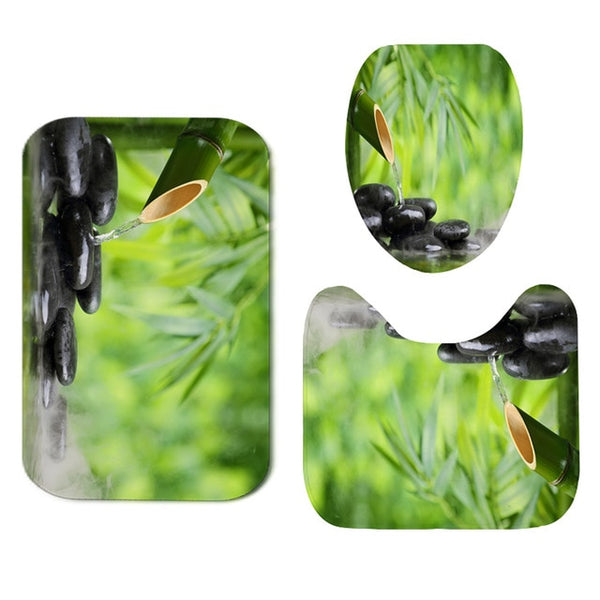 Nature Bathroom Shower Curtain Set