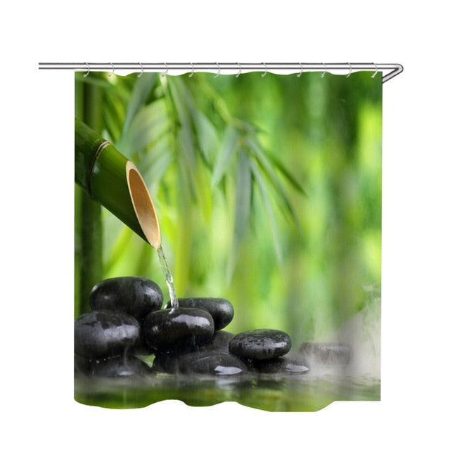 Nature Bathroom Shower Curtain Set