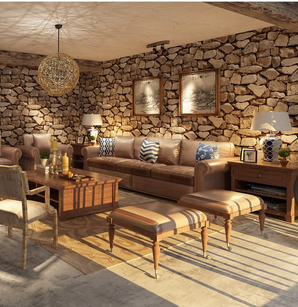 Chinese Retro Imitation Stone Wallpaper