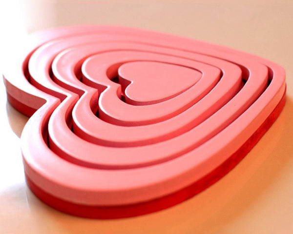 5 pcs 3D DIY Wall Heart Shape Decal