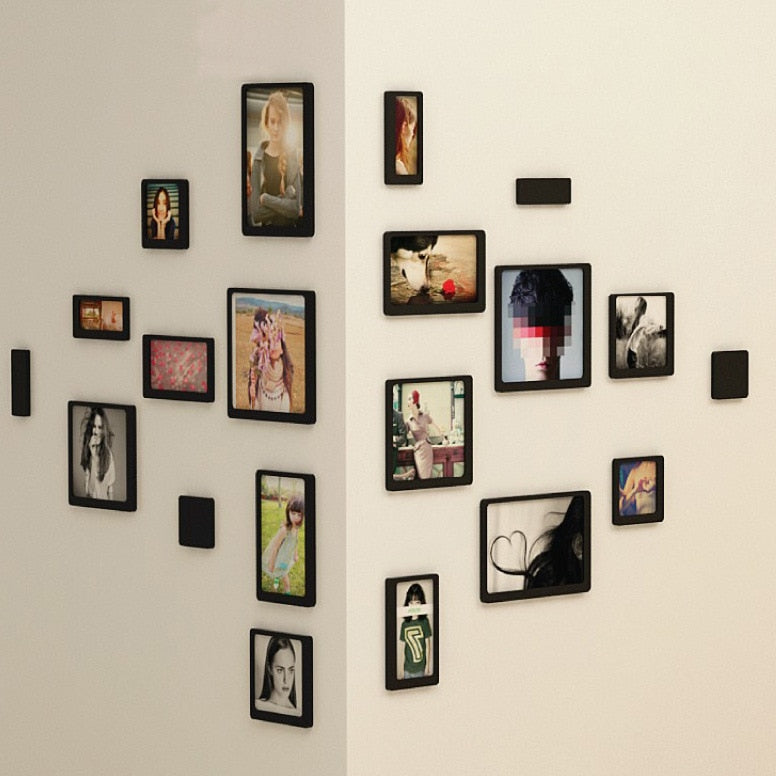 3D Square Wood Photo Frame 5pcs set