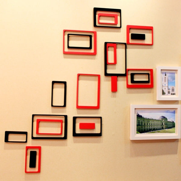 3D Square Wood Photo Frame 5pcs set