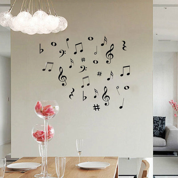 New Modern DIY Musical Notes Variety Pack Wall Stickers Vinyl Decoration Decal
